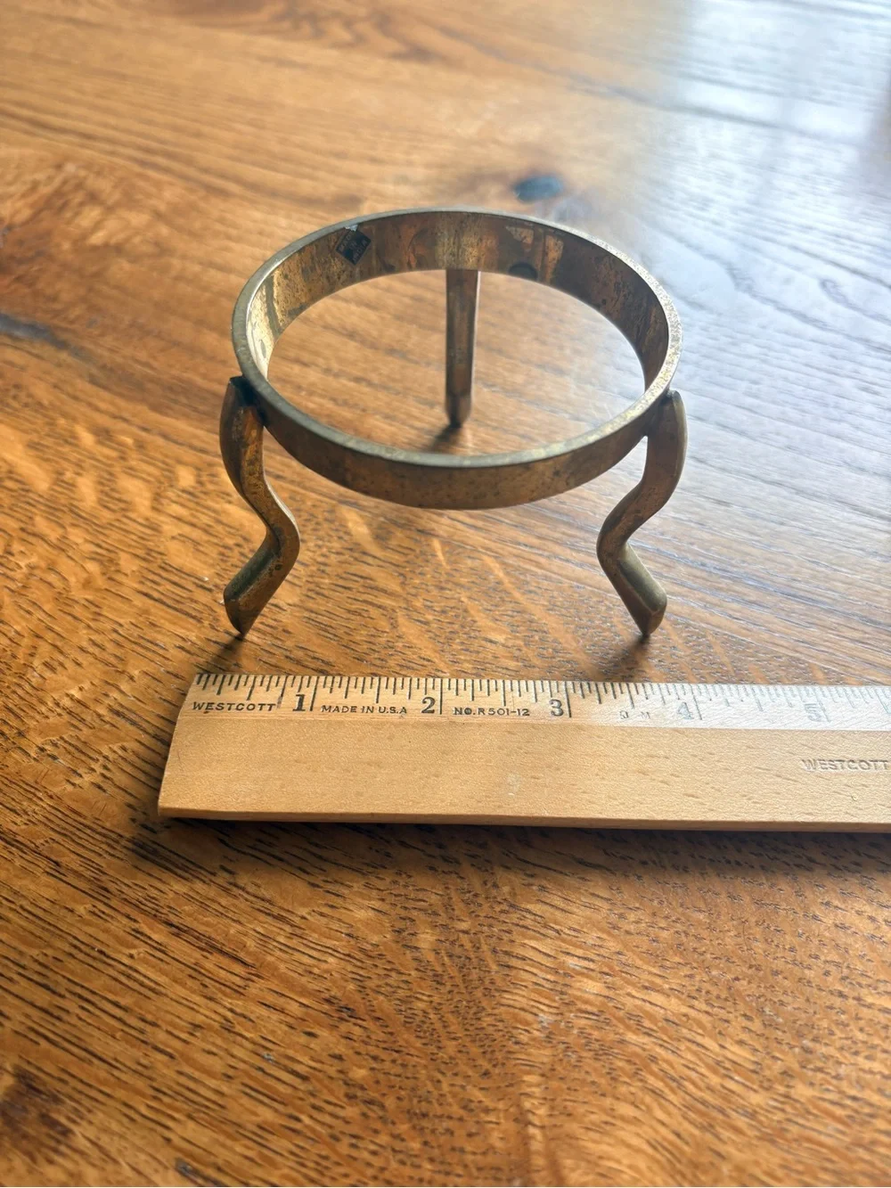 Vintage Brass Three leg Egg Stand - made in India